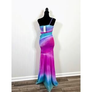 Rococo Sand Cloud One Shoulder Maxi Dress in Multicolor Size XXS Cutout Party